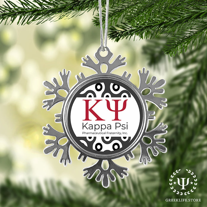 Kappa Psi Christmas Ornament - Snowflake Metal