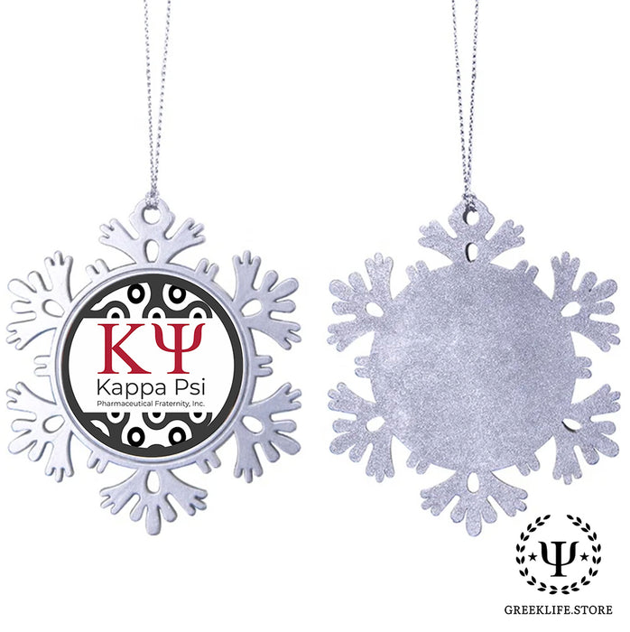 Kappa Psi Christmas Ornament - Snowflake Metal