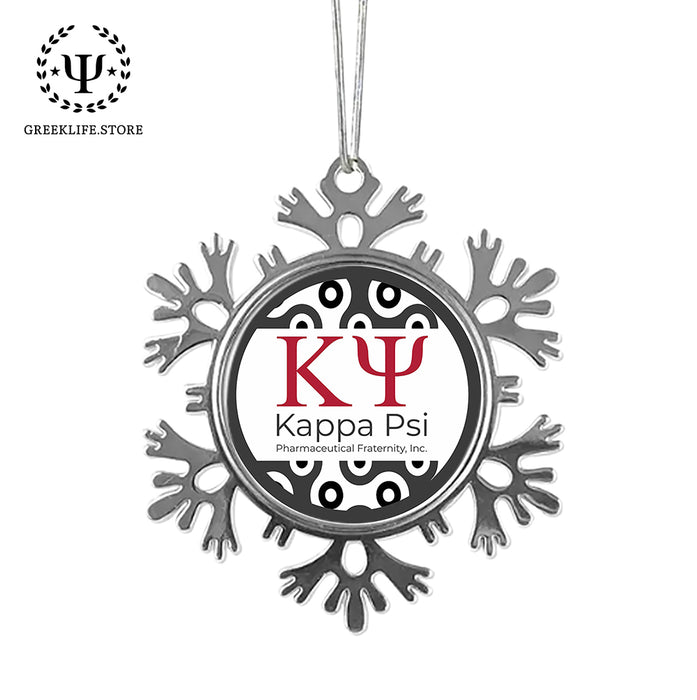 Kappa Psi Christmas Ornament - Snowflake Metal