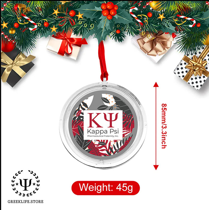 Kappa Psi Christmas Reversible Flat Round Ornament