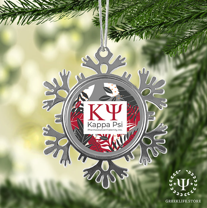Kappa Psi Christmas Ornament - Snowflake Metal