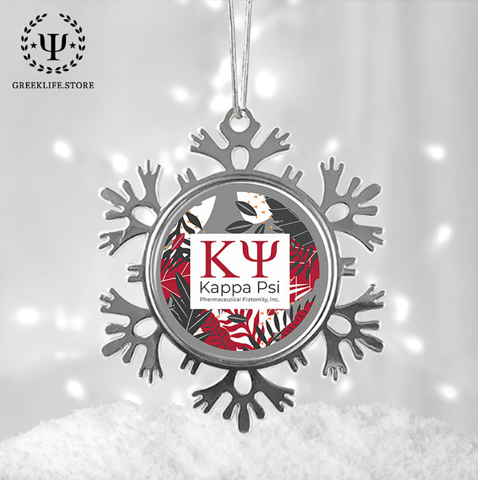 Kappa Psi Christmas Ornament - Snowflake Metal