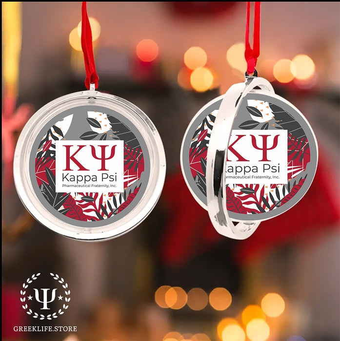 Kappa Psi Christmas Reversible Flat Round Ornament
