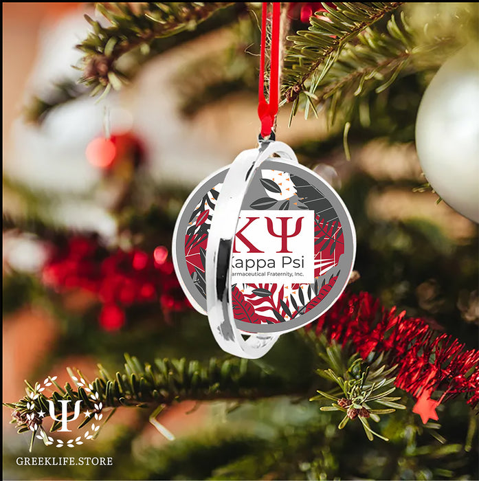 Kappa Psi Christmas Reversible Flat Round Ornament