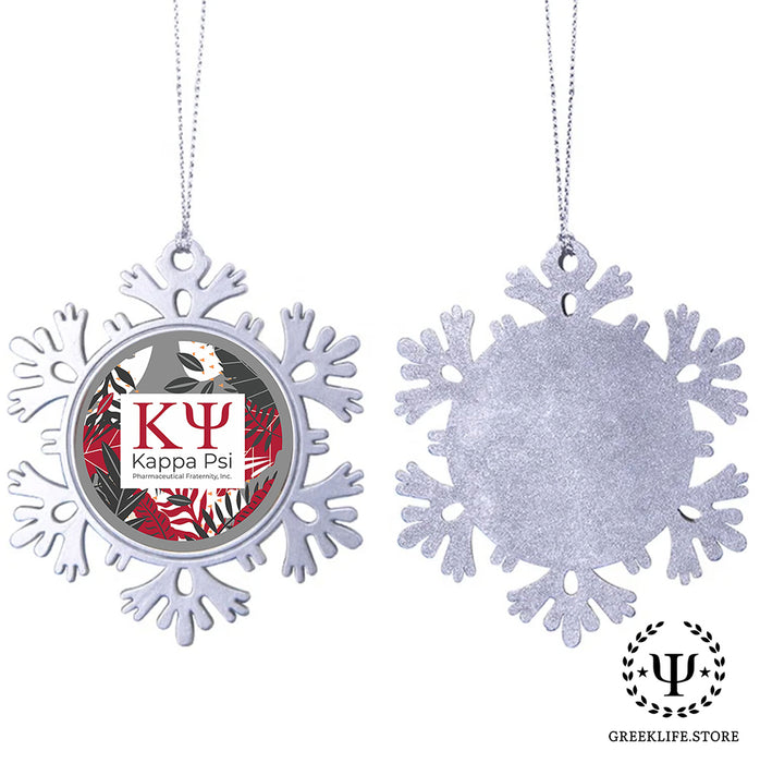 Kappa Psi Christmas Ornament - Snowflake Metal