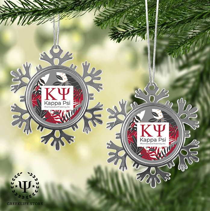Kappa Psi Christmas Ornament - Snowflake Metal