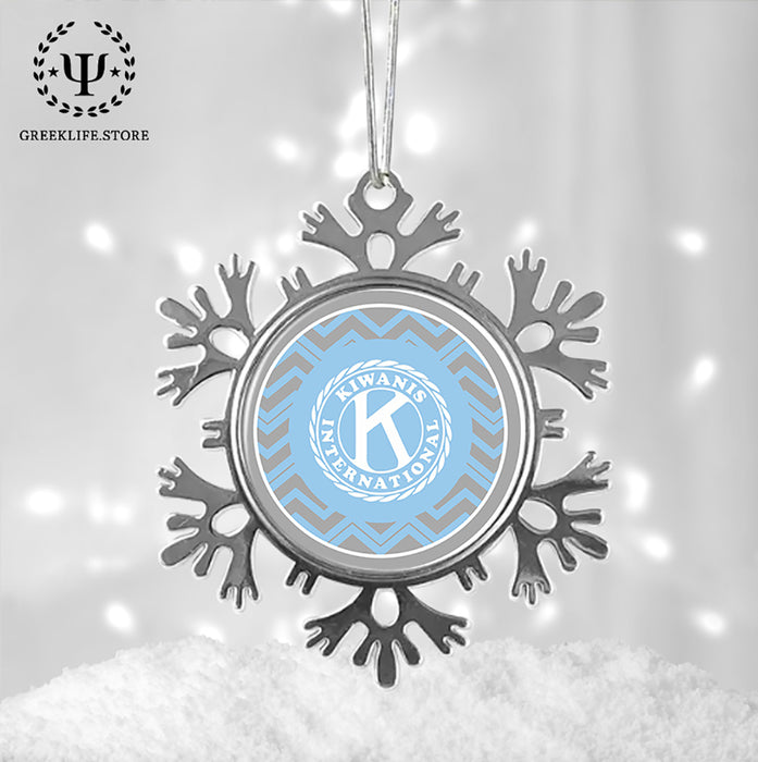 Kiwanis International Christmas Ornament - Snowflake Metal