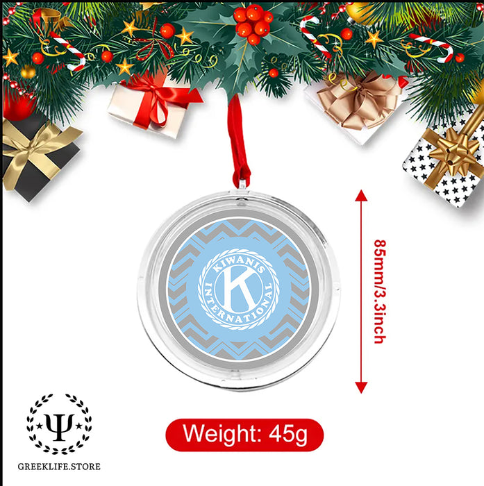 Kiwanis International Christmas Reversible Flat Round Ornament