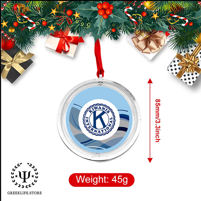 Kiwanis International Christmas Reversible Flat Round Ornament