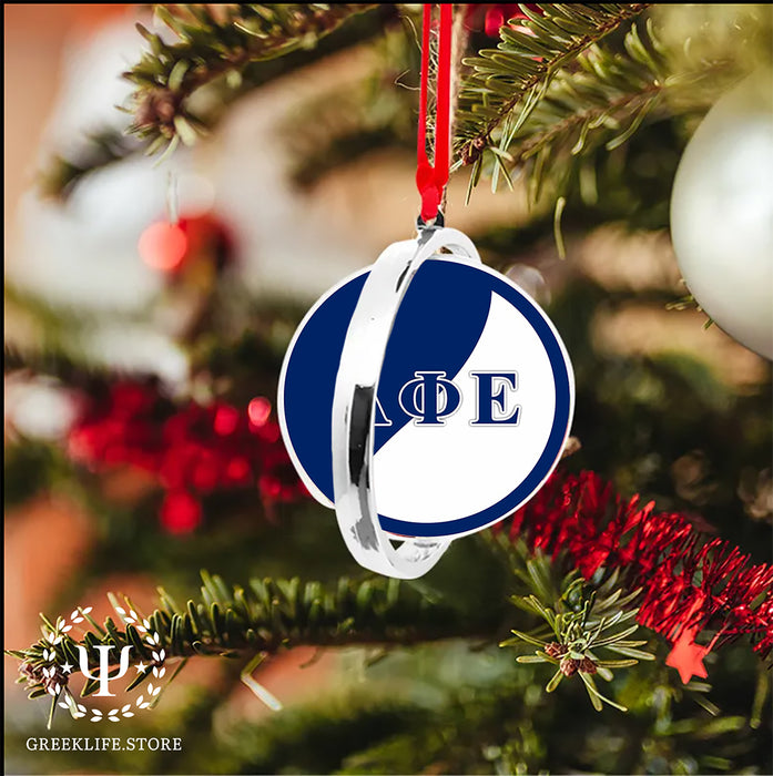 Lambda Phi Epsilon Christmas Reversible Flat Round Ornament
