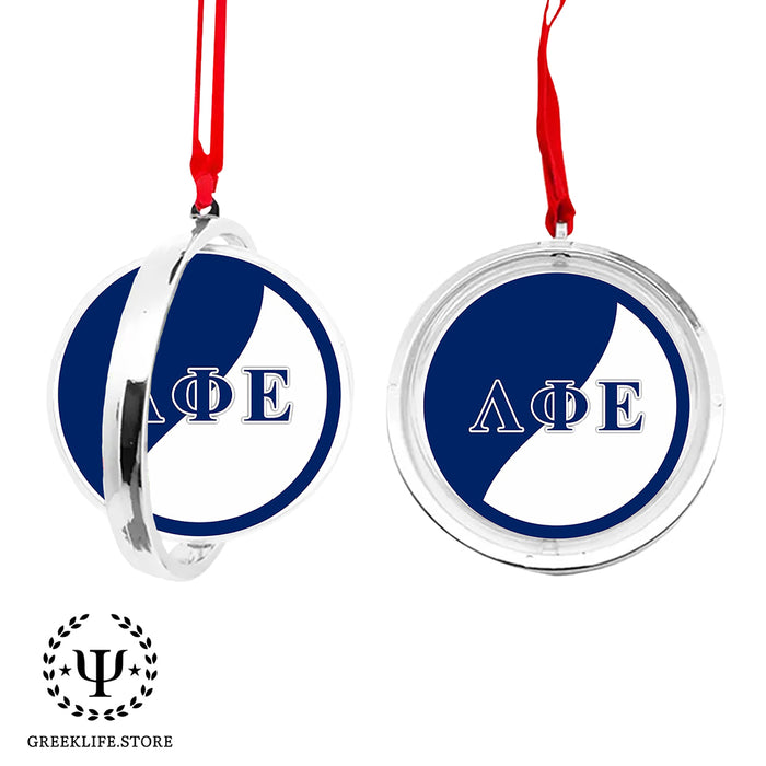 Lambda Phi Epsilon Christmas Reversible Flat Round Ornament