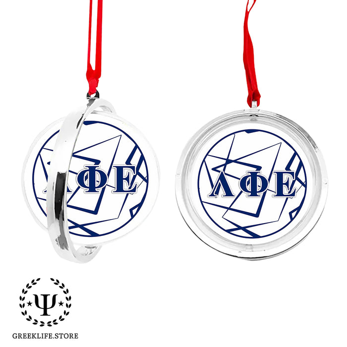 Lambda Phi Epsilon Christmas Reversible Flat Round Ornament
