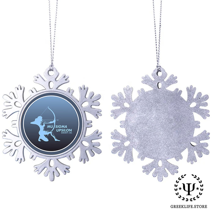 Mu Sigma Upsilon Christmas Ornament - Snowflake Metal