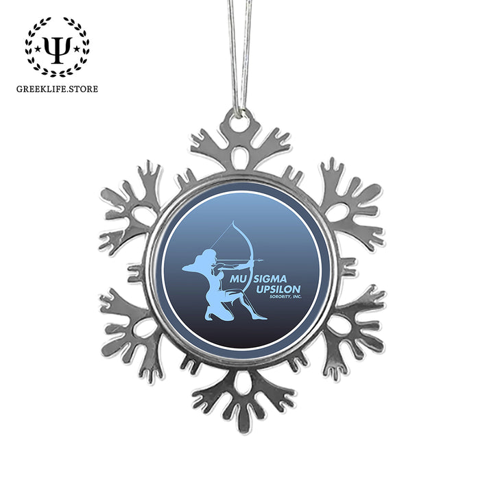 Mu Sigma Upsilon Christmas Ornament - Snowflake Metal