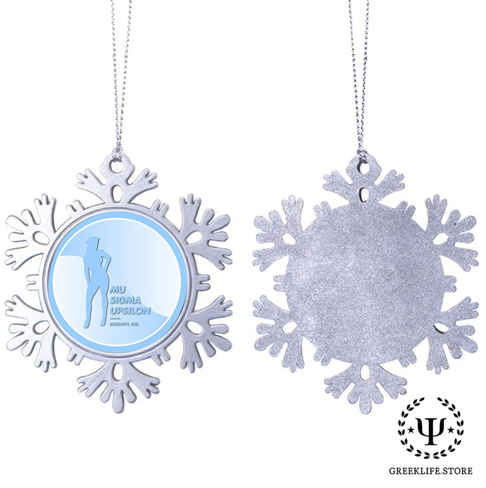Mu Sigma Upsilon Christmas Ornament - Snowflake Metal