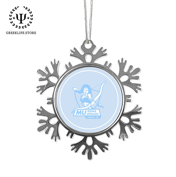 Mu Sigma Upsilon Christmas Ornament - Snowflake Metal