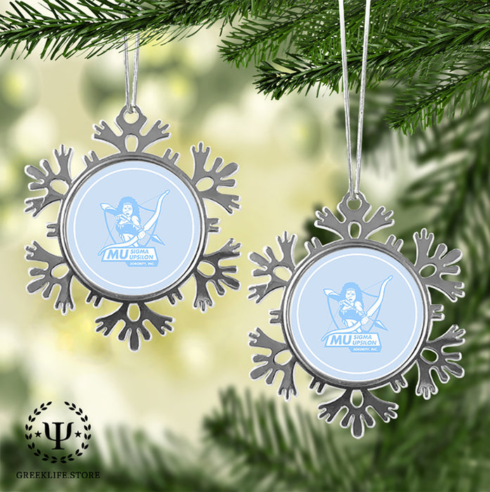 Mu Sigma Upsilon Christmas Ornament - Snowflake Metal