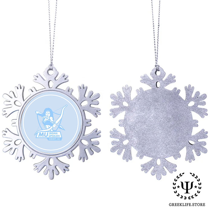 Mu Sigma Upsilon Christmas Ornament - Snowflake Metal