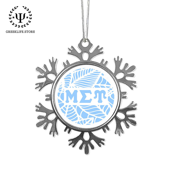 Mu Sigma Upsilon Christmas Ornament - Snowflake Metal