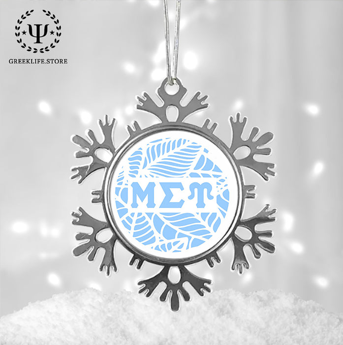 Mu Sigma Upsilon Christmas Ornament - Snowflake Metal