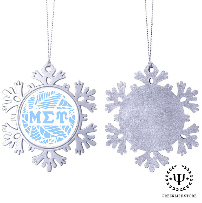 Mu Sigma Upsilon Christmas Ornament - Snowflake Metal
