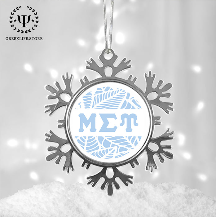 Mu Sigma Upsilon Christmas Ornament - Snowflake Metal