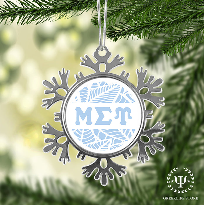 Mu Sigma Upsilon Christmas Ornament - Snowflake Metal