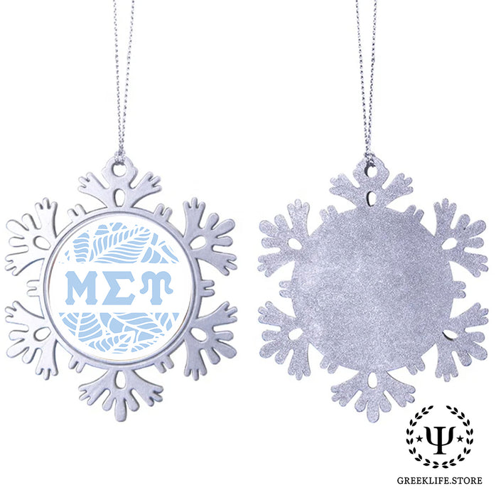 Mu Sigma Upsilon Christmas Ornament - Snowflake Metal