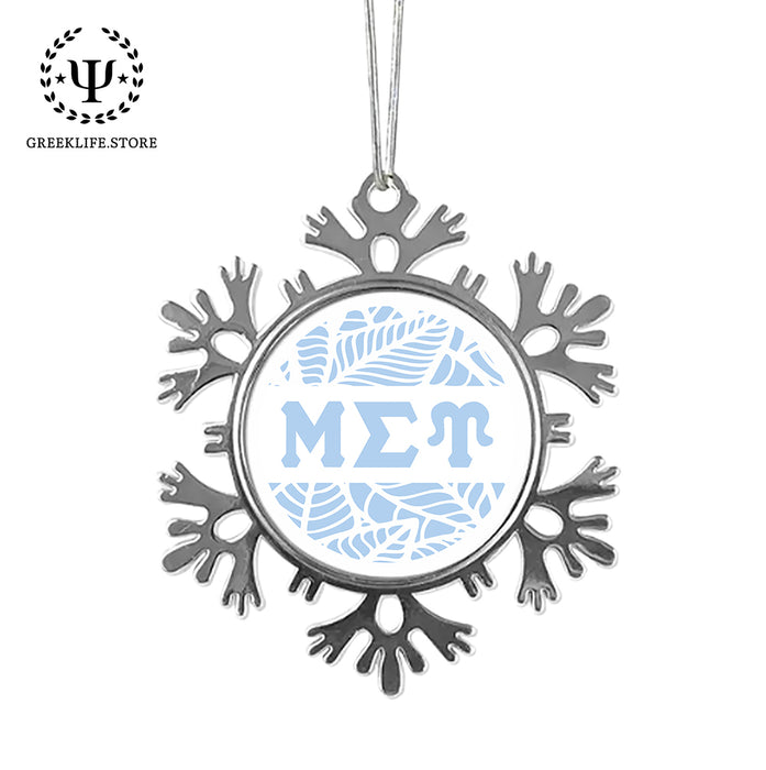 Mu Sigma Upsilon Christmas Ornament - Snowflake Metal