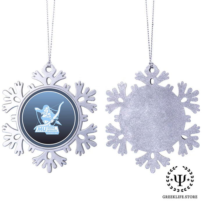 Mu Sigma Upsilon Christmas Ornament - Snowflake Metal