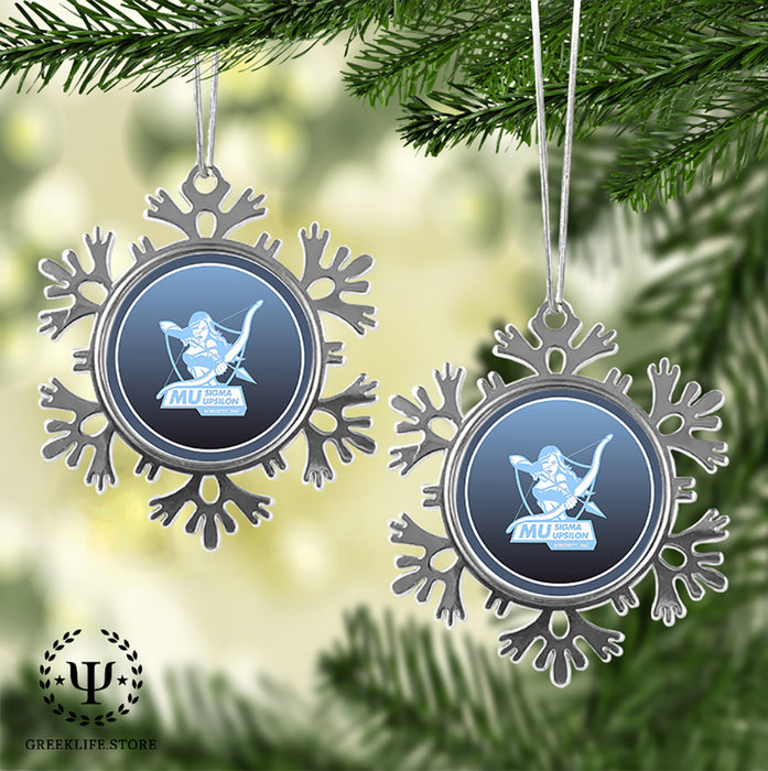 Mu Sigma Upsilon Christmas Ornament - Snowflake Metal