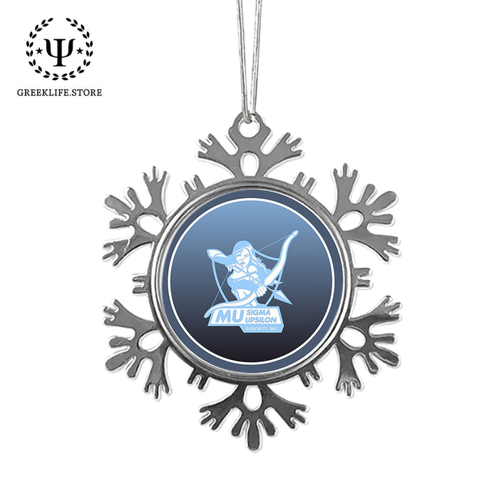 Mu Sigma Upsilon Christmas Ornament - Snowflake Metal