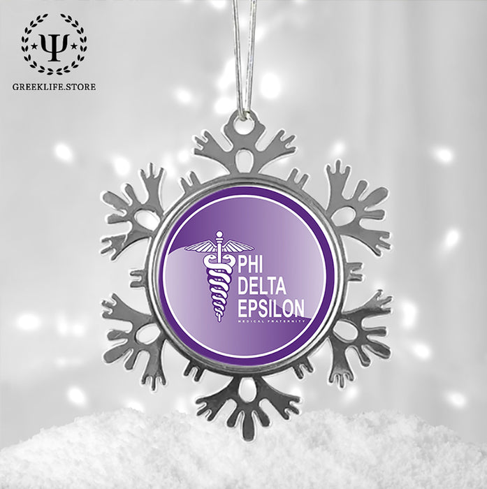 Phi Delta Epsilon Christmas Ornament - Snowflake Metal