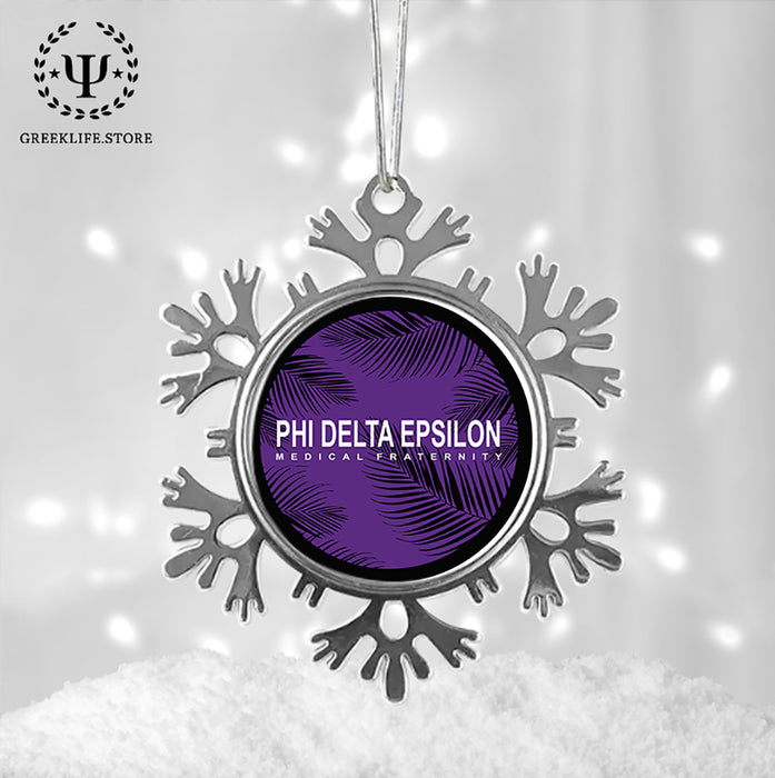 Phi Delta Epsilon Christmas Ornament - Snowflake Metal