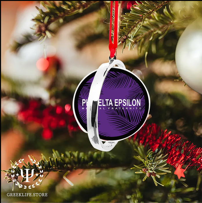 Phi Delta Epsilon Christmas Reversible Flat Round Ornament
