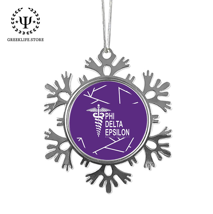 Phi Delta Epsilon Christmas Ornament - Snowflake Metal