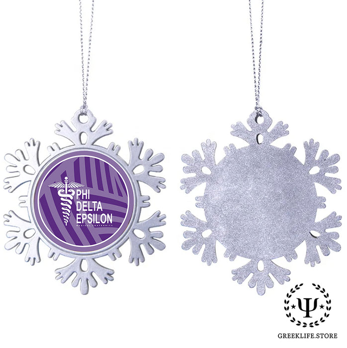 Phi Delta Epsilon Christmas Ornament - Snowflake Metal