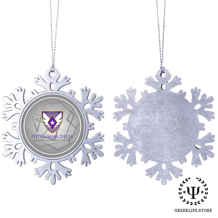 Phi Gamma Delta Christmas Ornament - Snowflake Metal