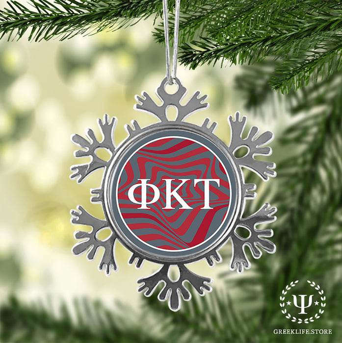 Phi Kappa Tau Christmas Ornament - Snowflake Metal