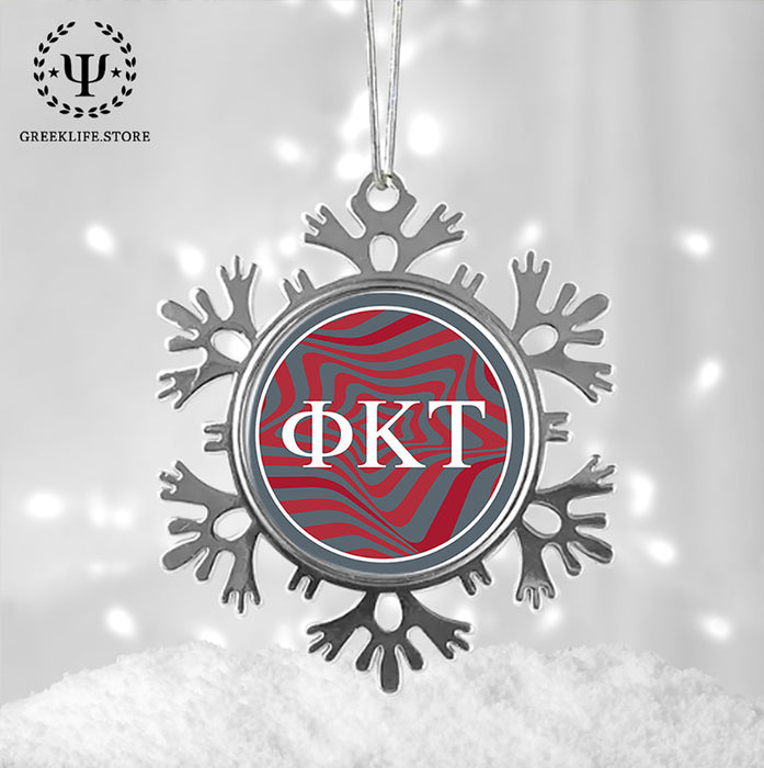 Phi Kappa Tau Christmas Ornament - Snowflake Metal