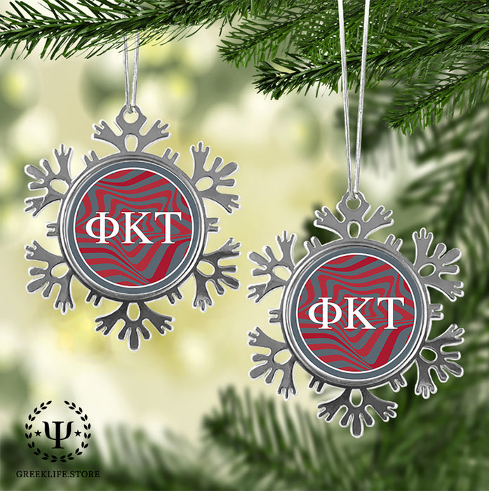 Phi Kappa Tau Christmas Ornament - Snowflake Metal