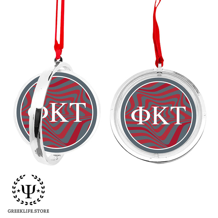 Phi Kappa Tau Christmas Reversible Flat Round Ornament