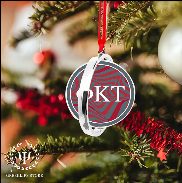 Phi Kappa Tau Christmas Reversible Flat Round Ornament