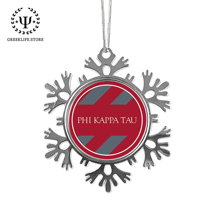 Phi Kappa Tau Christmas Ornament - Snowflake Metal
