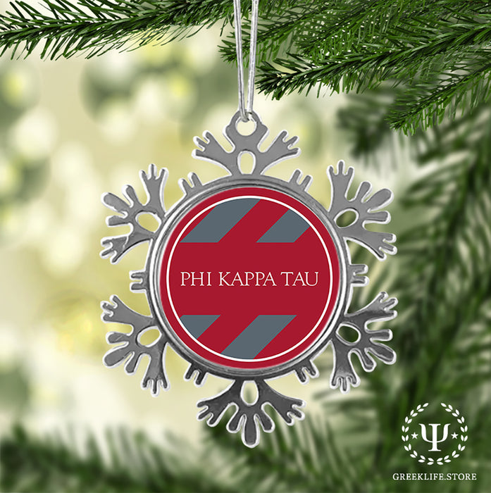 Phi Kappa Tau Christmas Ornament - Snowflake Metal