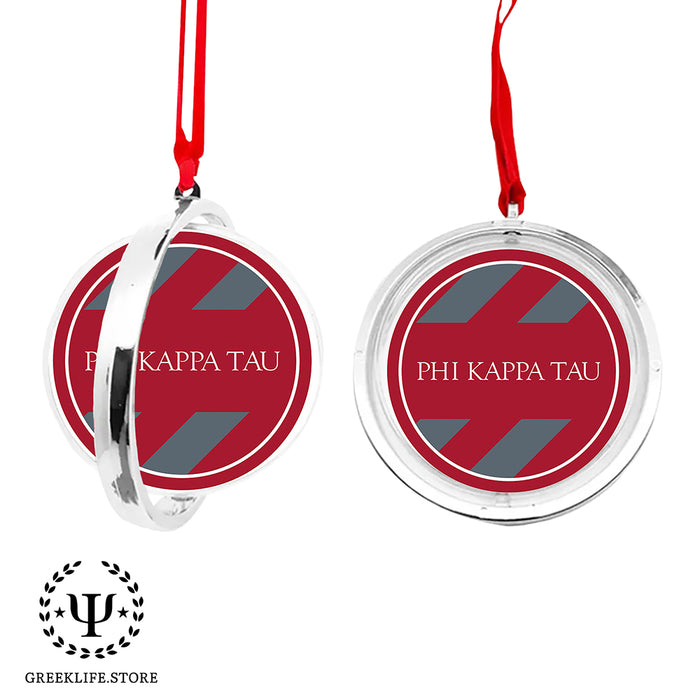 Phi Kappa Tau Christmas Reversible Flat Round Ornament