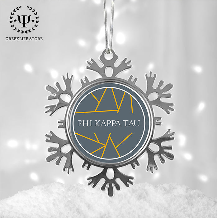 Phi Kappa Tau Christmas Ornament - Snowflake Metal