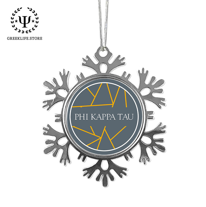 Phi Kappa Tau Christmas Ornament - Snowflake Metal