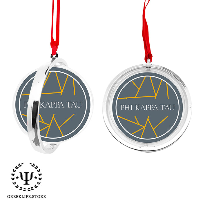 Phi Kappa Tau Christmas Reversible Flat Round Ornament