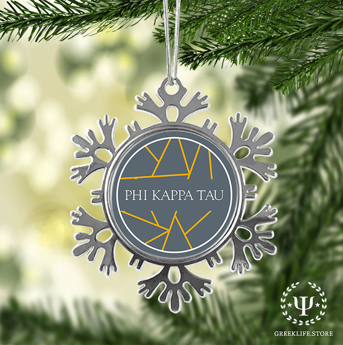 Phi Kappa Tau Christmas Ornament - Snowflake Metal